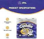 120 Panda Cuddle Toilet Roll Tissue 3 Ply Soft Quilted Ultra Strong Luxury - Image 6