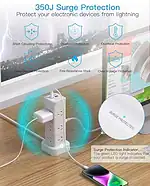 Addtam Power Board Surge Protected - Image 2