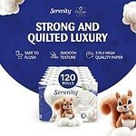 Serenity Toilet Rolls 120 Pack – Bulk Family Loo Roll,Hypoallergenic Fragrance Free, FSC Certified Recycled Septic Safe Bathroom Paper - Image 2